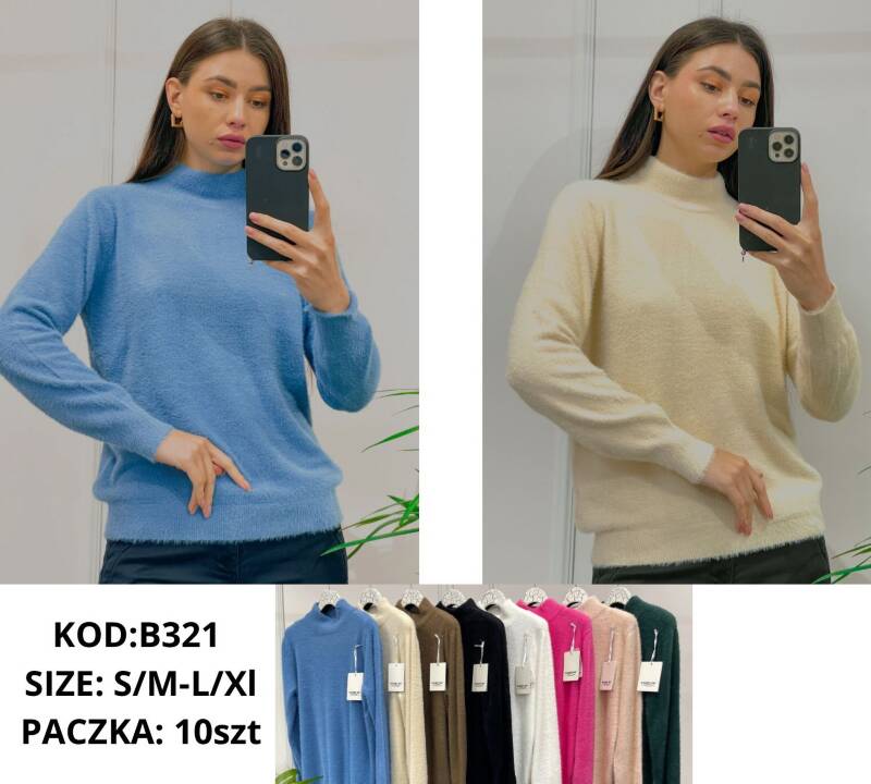 Swetry damskie Roz S/M-L/XL, Mix Kolor .Paczka 10 szt